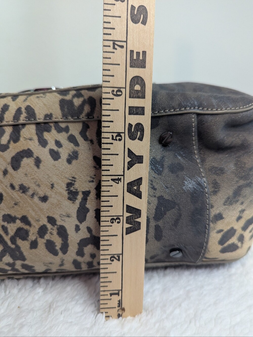 Tory Burch Amanda Leopard Print Satchel Chain Strap NWT Tag Coconut 11109017 - Picture 10 of 15